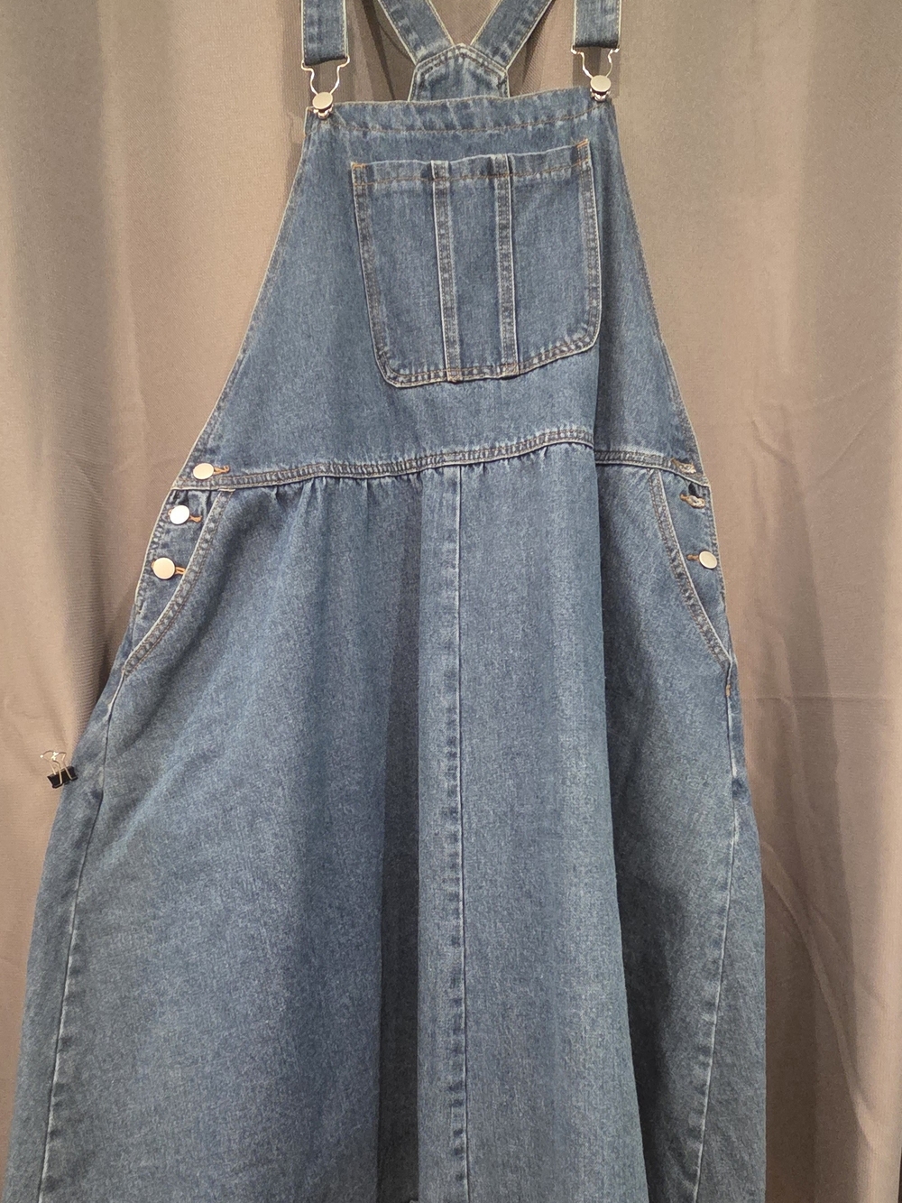 SHEIN Light Blue Denim Overall Dress